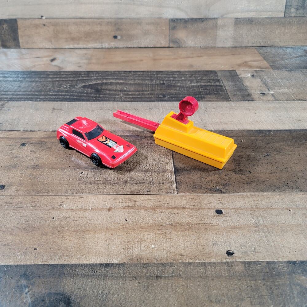 1981 Nerf Hot Shot Stunt Car Red and Launcher Parker Brothers